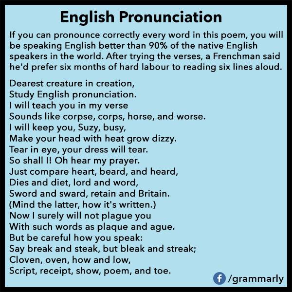 english pronunciation