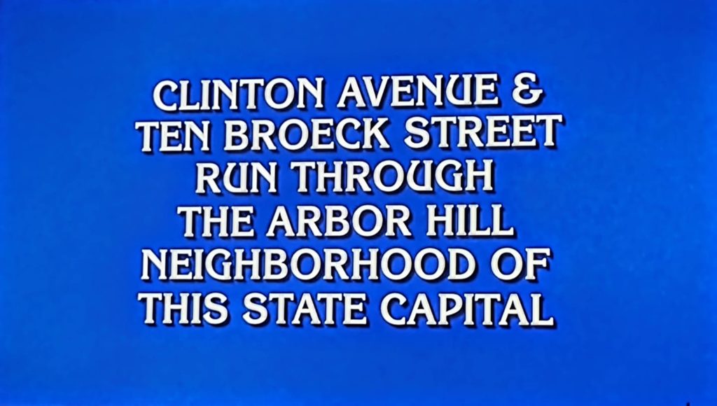 JEOPARDY.Albany clue