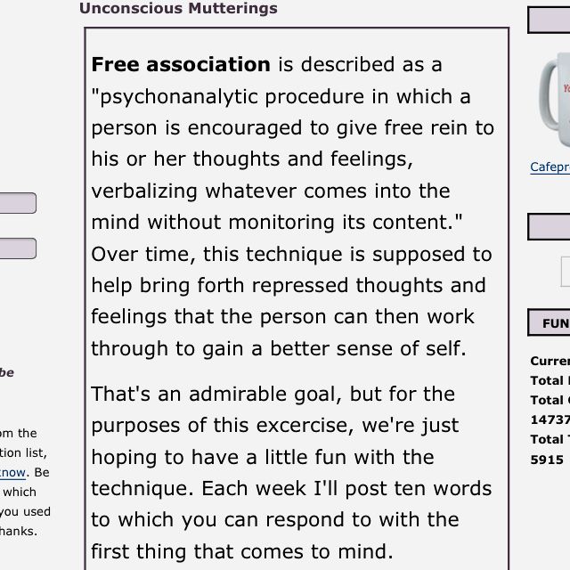 Unconscious mutterings