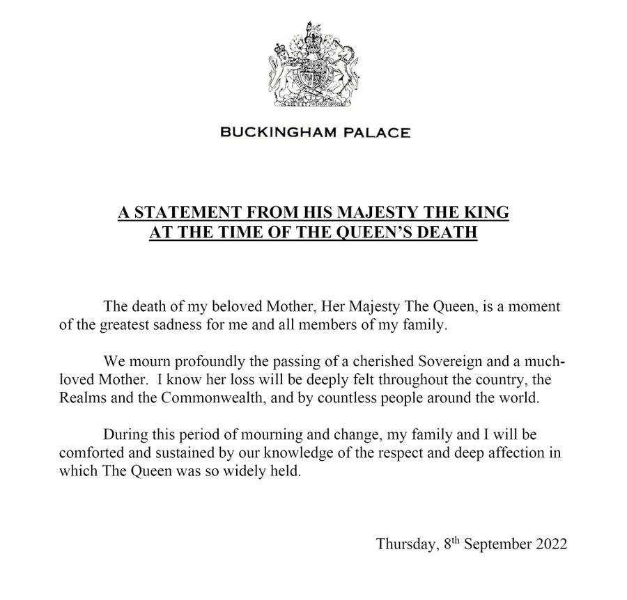 statement of Charles III