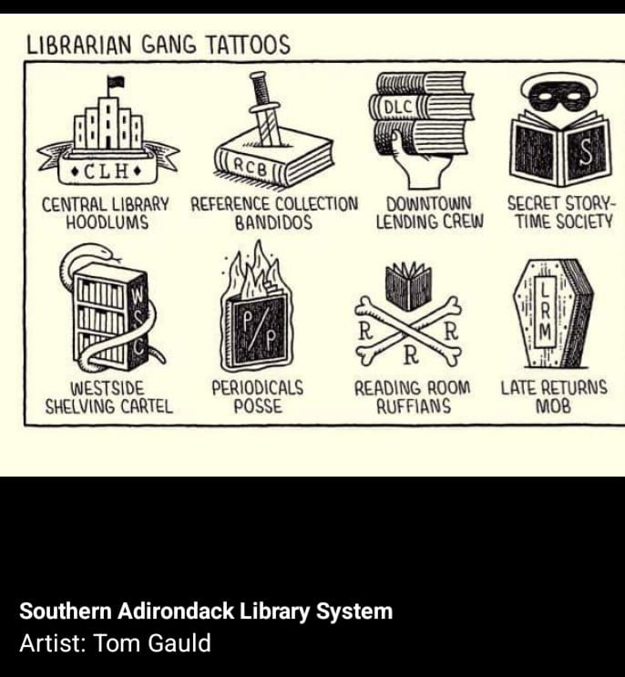 librarian gang tattoos