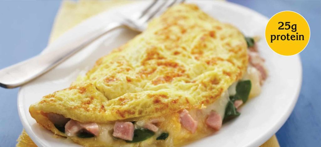 spinach ham and cheese omeletj